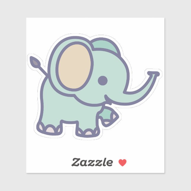 Cute Baby Elephant Cartoon-47767 (Sheet)