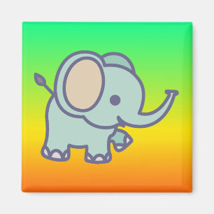 Cute Baby Elephant Cartoon-47767 Magnet