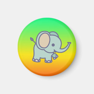 Cute Baby Elephant Cartoon-47767 Magnet