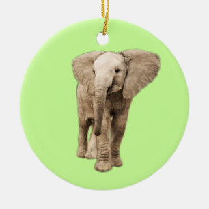 Cute Baby Elephant Ceramic Tree Decoration