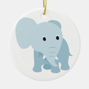 Cute Baby Elephant Ceramic Tree Decoration