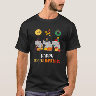 Cute Baby Elephant Halloween Happy Hallothanksmas T-Shirt