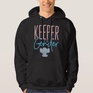 Cute Baby Elephant Keeper of Gender - baby reveal  Hoodie