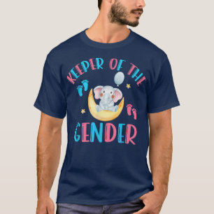 Cute Baby Elephant Keeper of Gender Reveal Party M T-Shirt