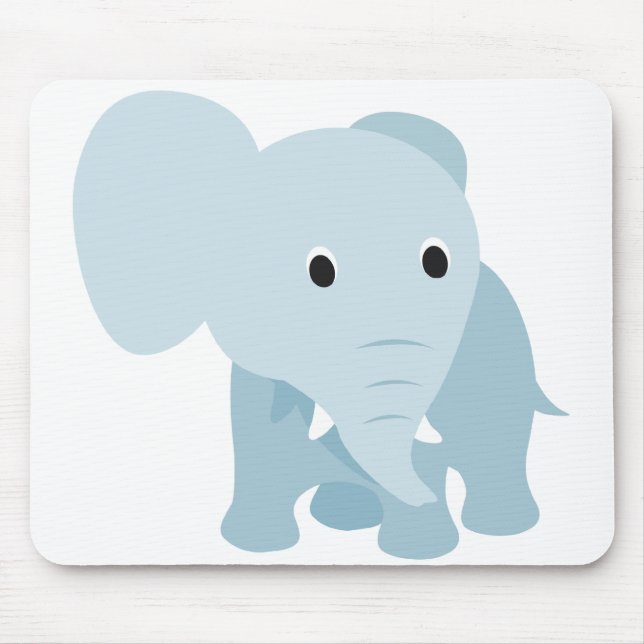 Cute Baby Elephant Mouse Mat (Front)