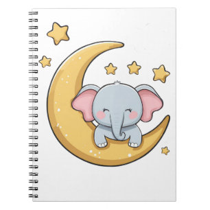 Cute baby elephant notebook
