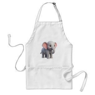 Cute Baby Elephant Nursery Cartoon Standard Apron