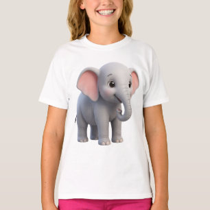 Cute Baby Elephant Nursery Cartoon T-Shirt