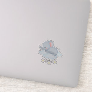 Cute Baby Elephant On Cloud