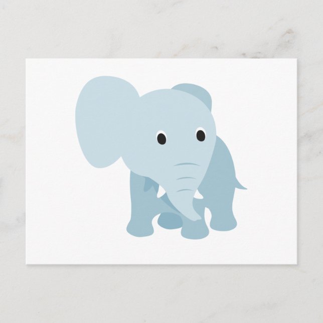 Cute Baby Elephant Postcard (Front)