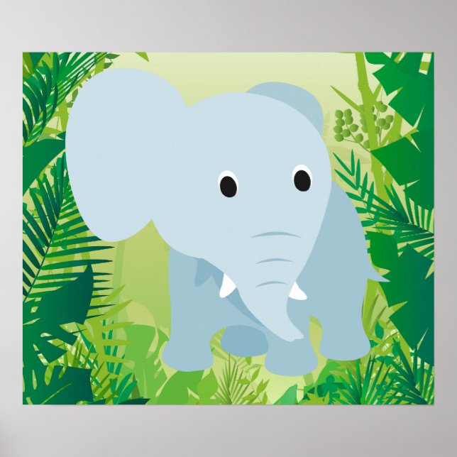 Cute Baby Elephant Poster (Front)