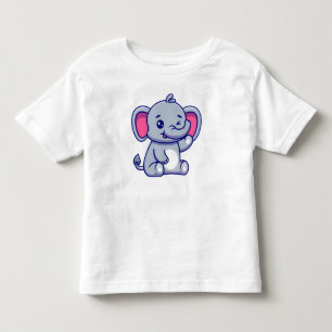 Cute Baby Elephant Sitting Cartoon-23800 Toddler T-Shirt