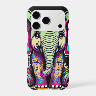 Cute Baby Elephant sitting digital illustration