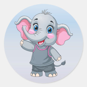 Cute Baby Elephant Stickers
