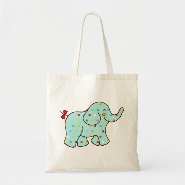 Cute Baby Elephant Tote Bag Gift (Front)