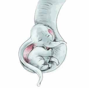 Cute Baby Elephant Trunk Baby Shower Cake Topper Standing Photo Sculpture