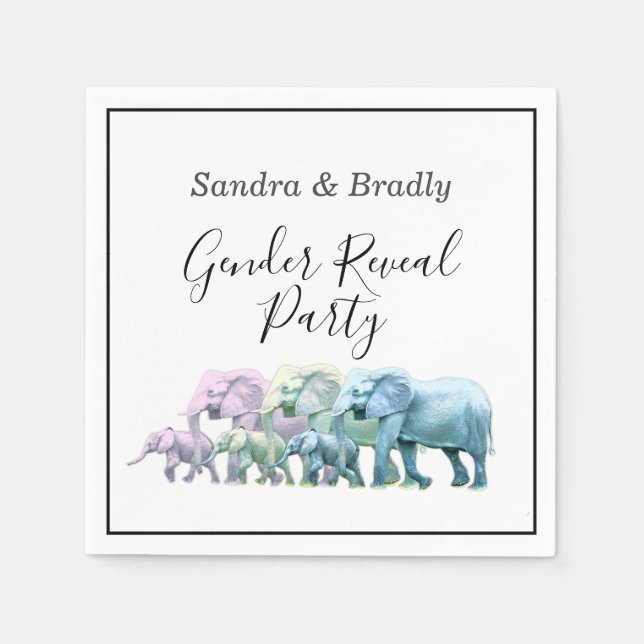 Cute Baby Elephants modern Napkin (Front)