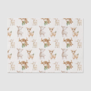 Cute baby farm animals tissue paper