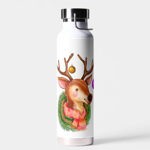 Cute Baby Fawn Christmas Ornaments Water Bottle