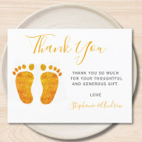 Cute Baby Feet Baby Shower Thank You 