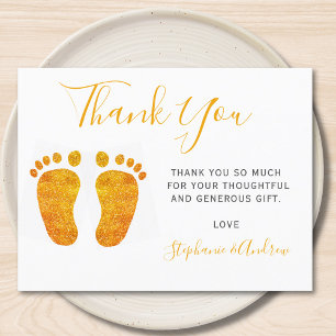 Cute Baby Feet Baby Shower Thank You  Postcard