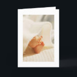 Cute Baby Feet Little Baby Feet Wrapped Blanket Card<br><div class="desc">Cute Baby Feet Little Baby Feet Wrapped Blanket</div>