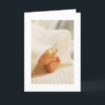 Cute Baby Feet Little Baby Feet Wrapped Blanket Card<br><div class="desc">Cute Baby Feet Little Baby Feet Wrapped Blanket</div>