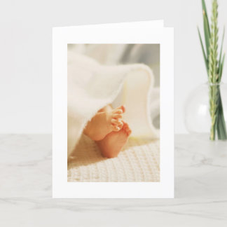 Cute Baby Feet Little Baby Feet Wrapped Blanket Card