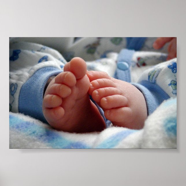 Cute Baby Feet Poster (Front)