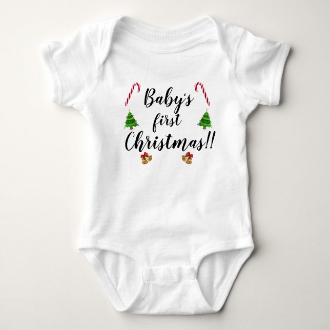 Cute Baby First Christmas Shirt (Front)