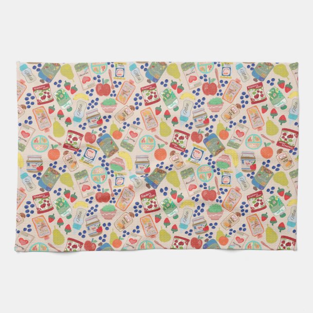 Cute Baby food  Tea Towel (Horizontal)