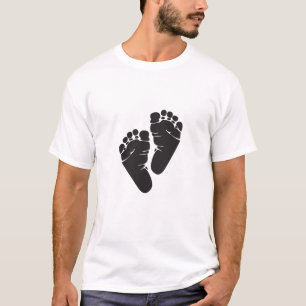 Cute Baby Footprints Silhouette New Mum T-Shirt
