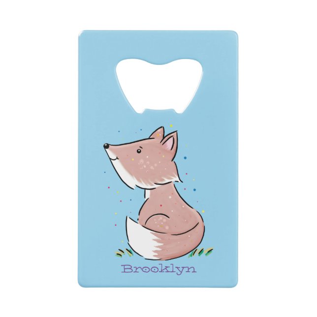 Cute baby fox cartoon illustration (Front)