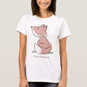 Cute baby fox cartoon illustration T-Shirt