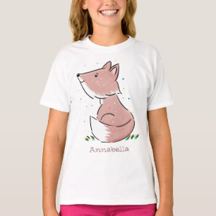 Cute baby fox cartoon illustration T-Shirt
