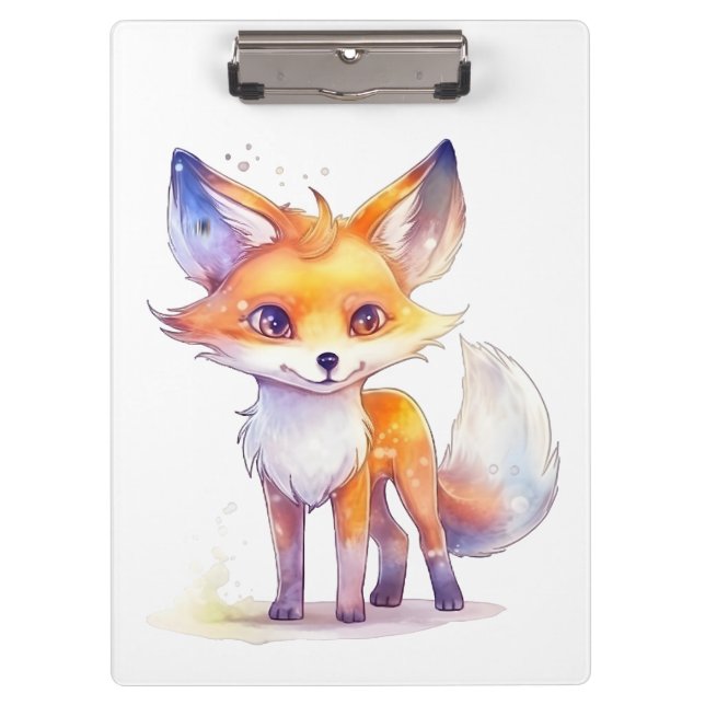 Cute Baby Fox Clipboard (Front)