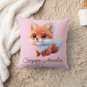 Cute baby fox Forest woodland friends Cushion