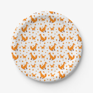 Cute Baby Fox Happy Mothers Day Wild Animal Paper Plate