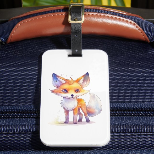 Cute Baby Fox Luggage Tag (Front Insitu 2)