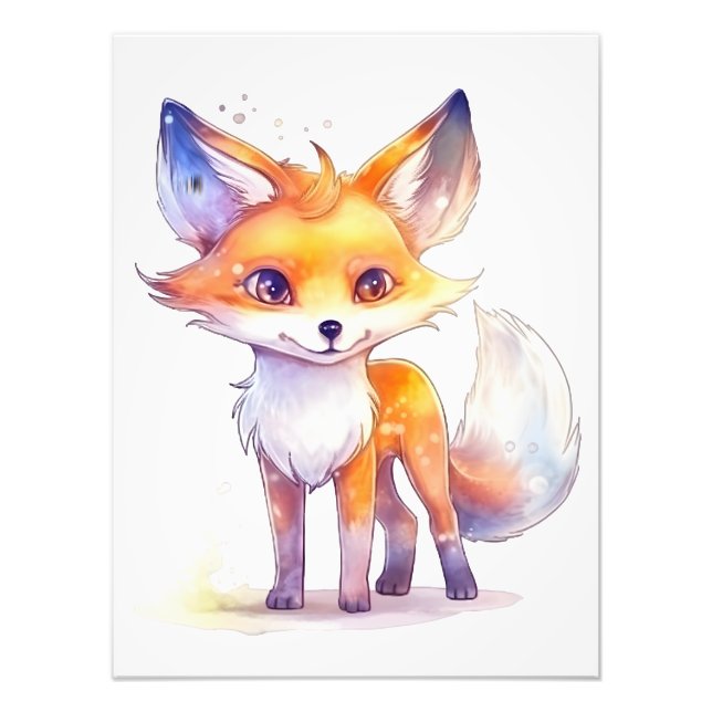 Cute Baby Fox Photo Enlargement (Front)