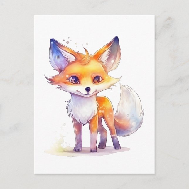 Cute Baby Fox Postcard (Front)