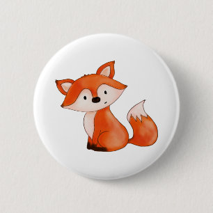 Cute Baby Fox   Woodland Animal 6 Cm Round Badge