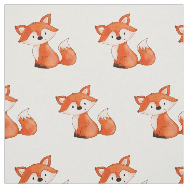 Cute Baby Fox  | Woodland Animal Fabric (Swatch)