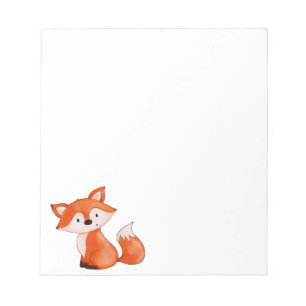 Cute Baby Fox    Woodland Animal Notepad