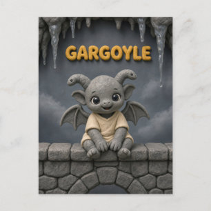 Cute Baby Gargoyle, Mythical Postcard