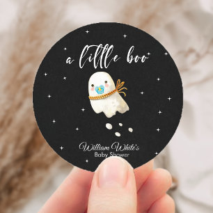 Cute Baby Ghost Halloween Fall Baby Shower Classic Round Sticker