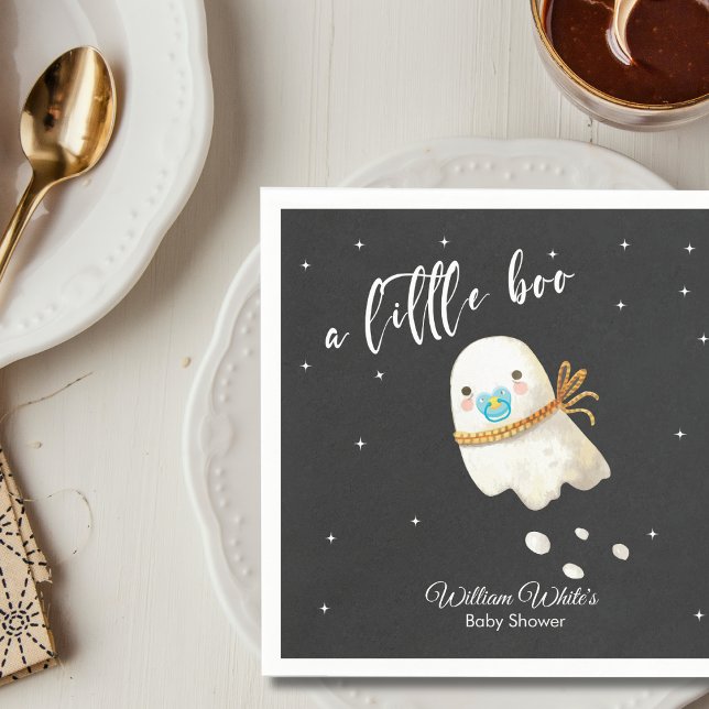 Cute Baby Ghost Halloween Fall Baby Shower Napkin (Cute Baby Ghost Halloween Fall Baby Shower Napkins)