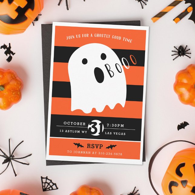 Cute Baby Ghost Halloween Party Invitation (Creator Uploaded)