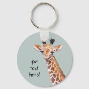 Cute Baby Giraffe  Personalised   Key Ring