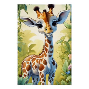 Cute Baby Giraffe Poster